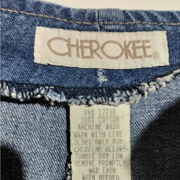 Cherokee vintage Y2K jean SKORT ✨ 14 zippered and button front - Picture 3 of 4